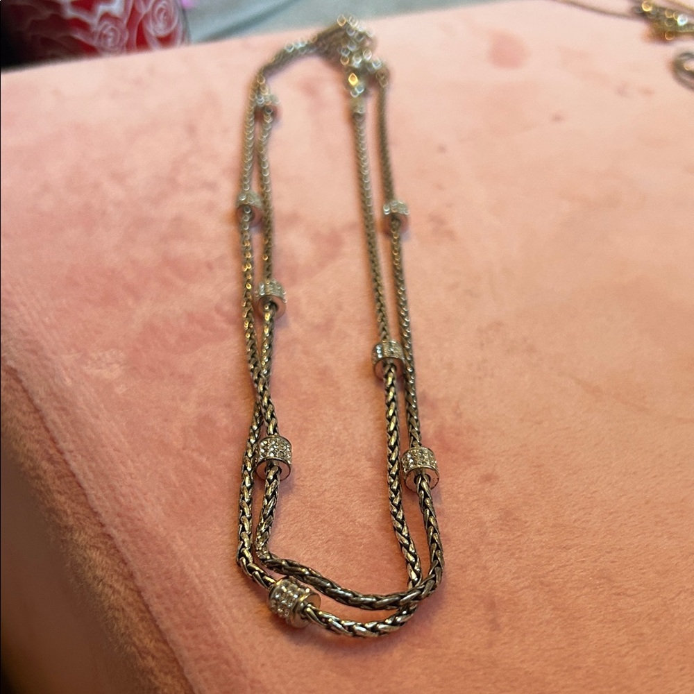 Brighton Silver Braided Necklace